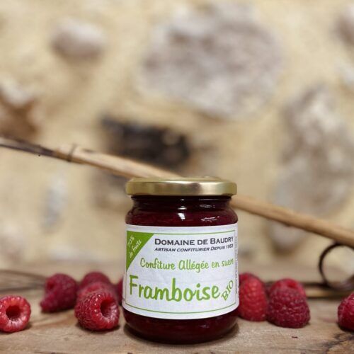 Confiture de framboise allégée et BIO - 240g