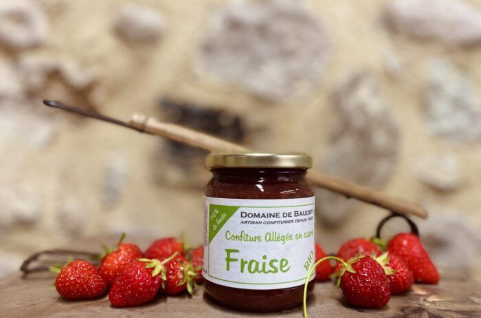 Confiture de fraise allégée et BIO - 240g